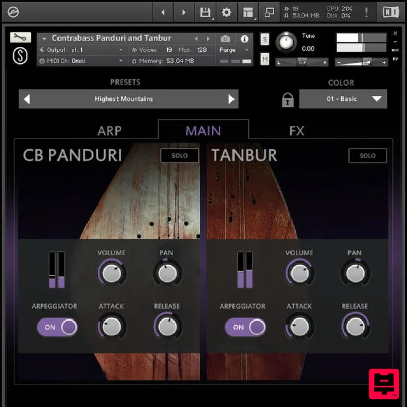 Sonuscore Origins Vol.10: Contrabass Panduri & Tanbur - Kontakt Instrument