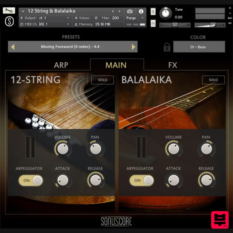 Sonuscore Origins Vol.3: 12-String & Balalaika - Kontakt Instrument
