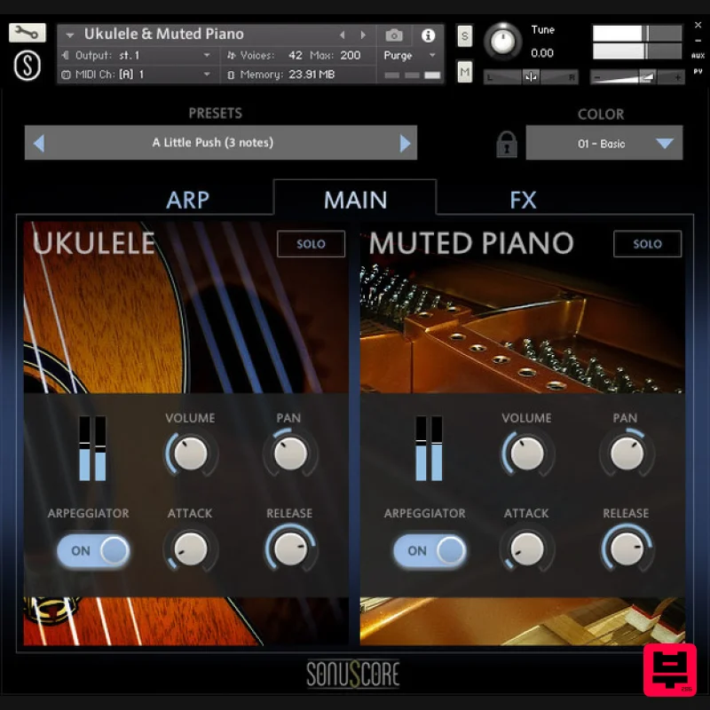 Sonuscore Origins Vol.5: Ukulele & Muted Piano - Kontakt Instrument