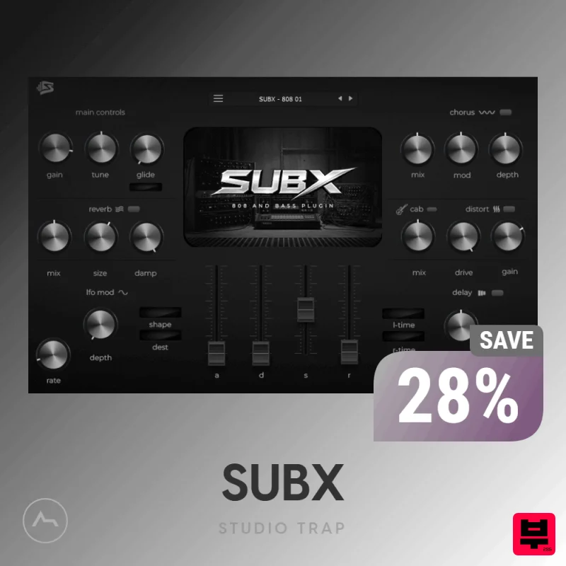 Studio Trap SUBX 808 & Bass Plugin - Analog 808 VST for Trap, Drill & Hip Hop - Professional Music Instrument Photo