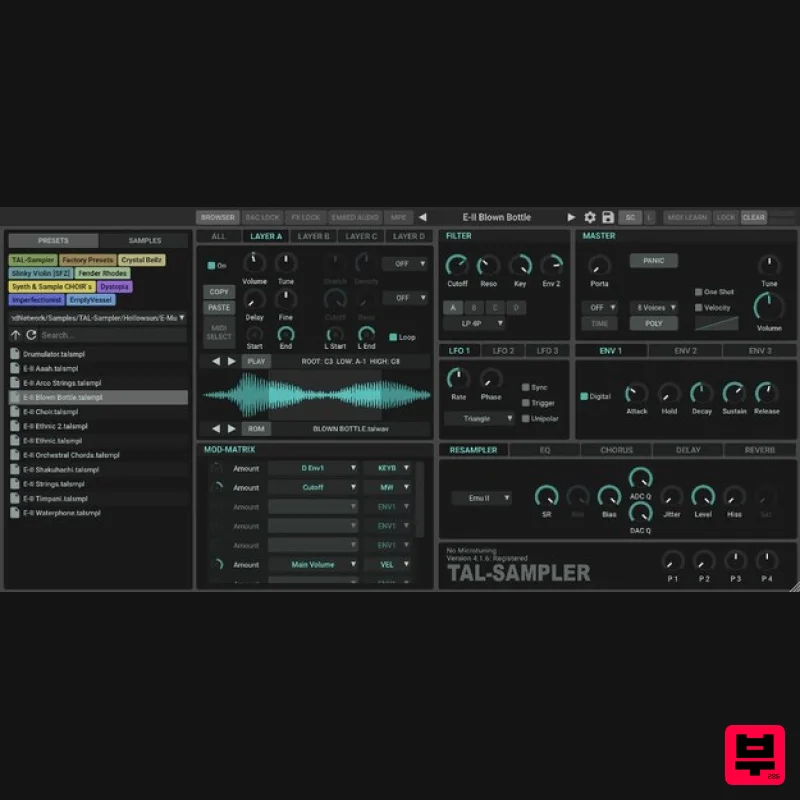 TAL TAL-Sampler - Professional Music Instrument Photo