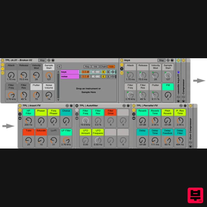 THEPHONOLOOP Cassette Keys.01 for Ableton - Ableton Racks