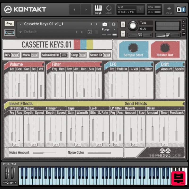 THEPHONOLOOP Cassette Keys.01 for Kontakt - Kontakt Instrument