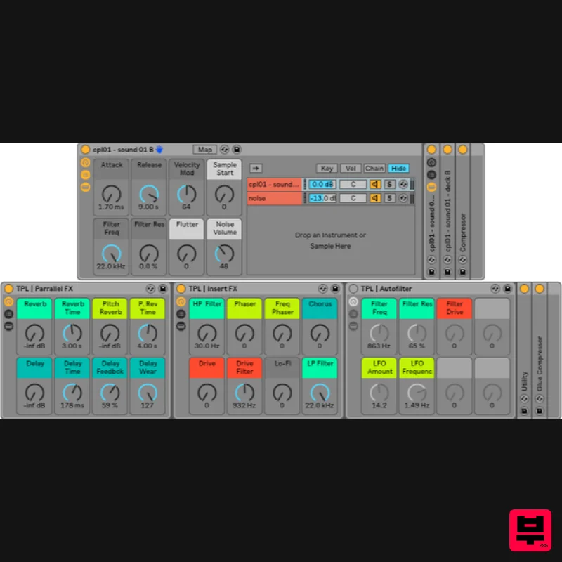 THEPHONOLOOP Cassette Plucks.01 for Ableton - Ableton Racks