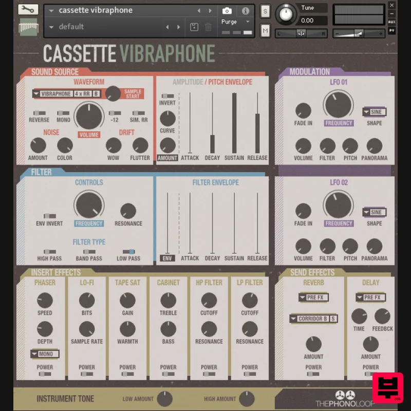 THEPHONOLOOP Cassette Vibraphone for Kontakt - Kontakt Instrument