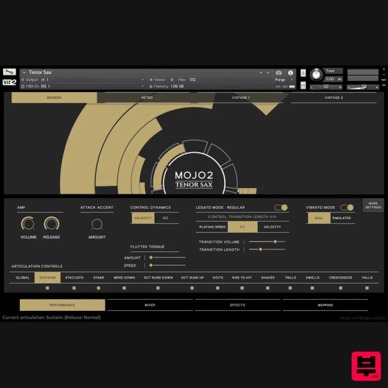 Vir2 Instruments MOJO 2: Tenor Saxophone - Virtual Instruments
