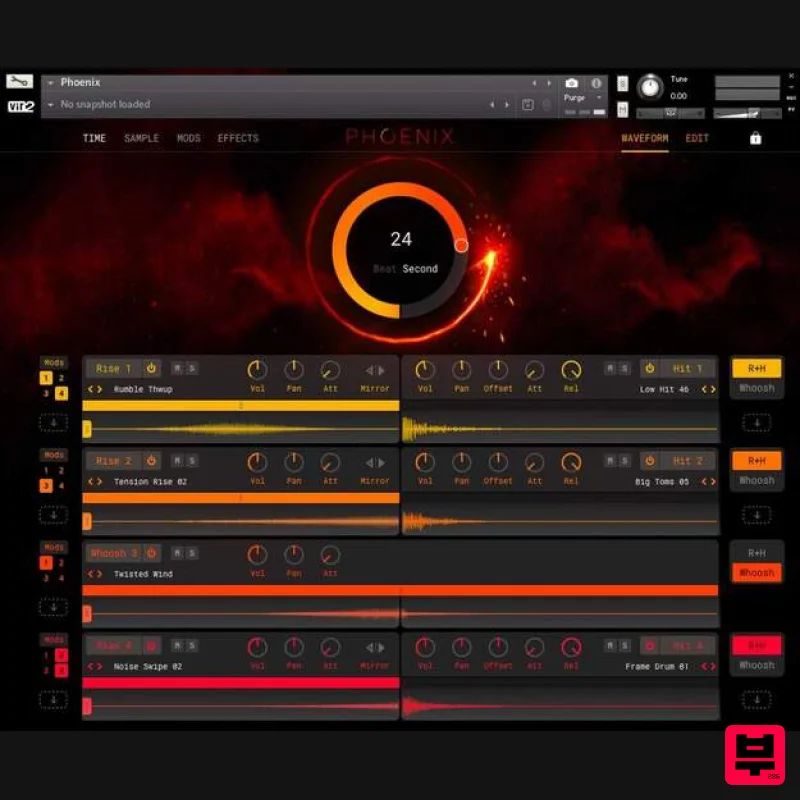 Vir2 Instruments Phoenix: Rise, Hit & Whoosh Builder - Kontakt Instrument