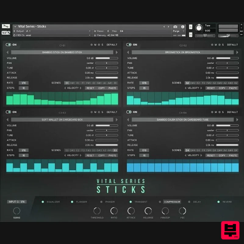Vir2 Instruments Vital Series: Sticks - Kontakt Instrument
