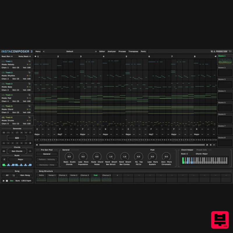 W. A. Production InstaComposer 3 Upgrade from Instacomposer 2 - Music Theory Tools