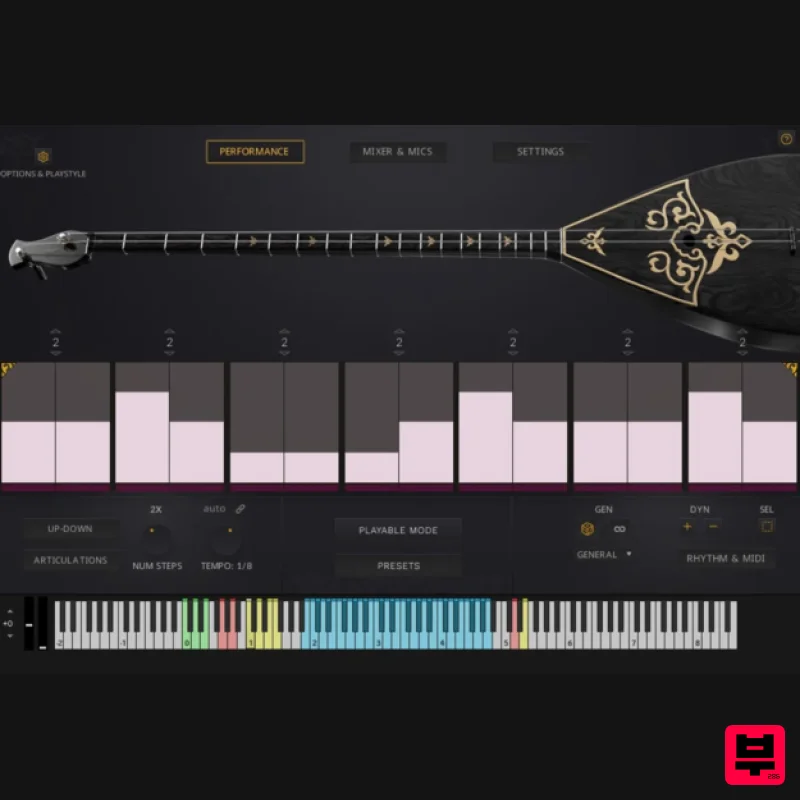 Wavelet Audio Flow & Motion - Dombra - Professional Music Instrument Photo