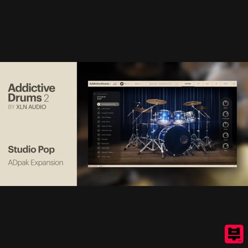XLN Audio Studio Pop ADpak - Expansion Packs